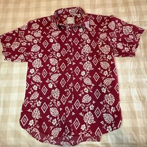 ROPER Aztec Hawaiian Mens Short Sleeve Button Down
